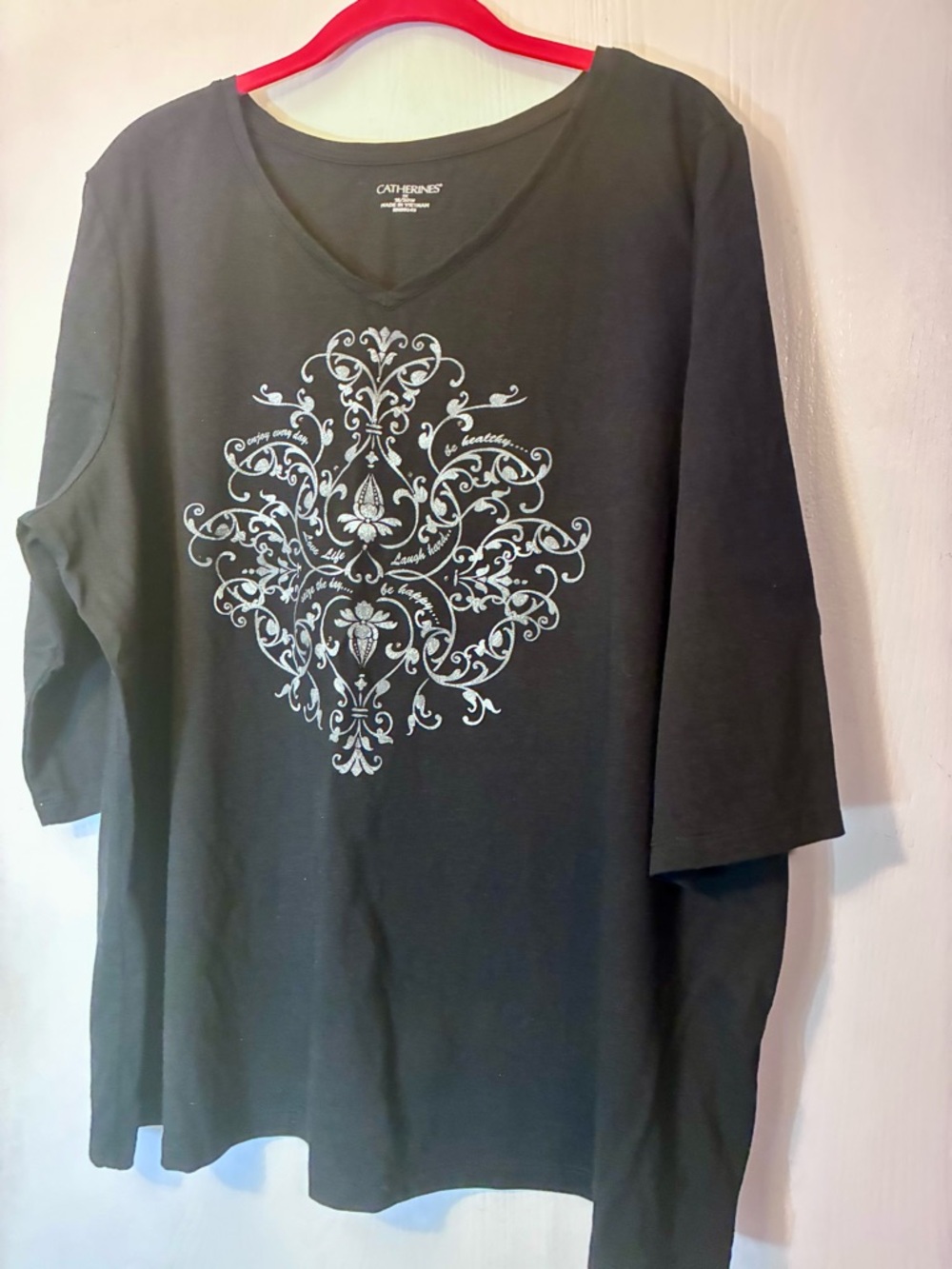 Catherines Black Plus-Size Knit Top 1X